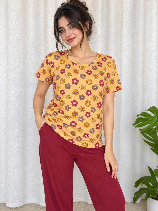 تیشرت شلوار دخترانه برند H&M مدل پاییزه
